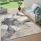 World Rug Gallery Palm Floral Leaves Indoor/Outdoor Area Rug 5' x 7' Gray 5553GRAY5X7 - alternate 1